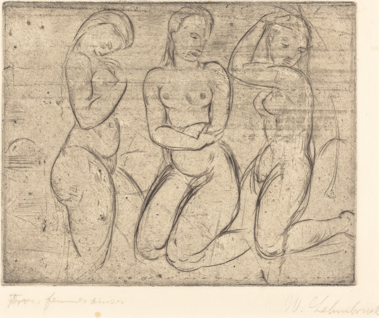 Drie Knielende Vrouwen door Wilhelm Lehmbruck
