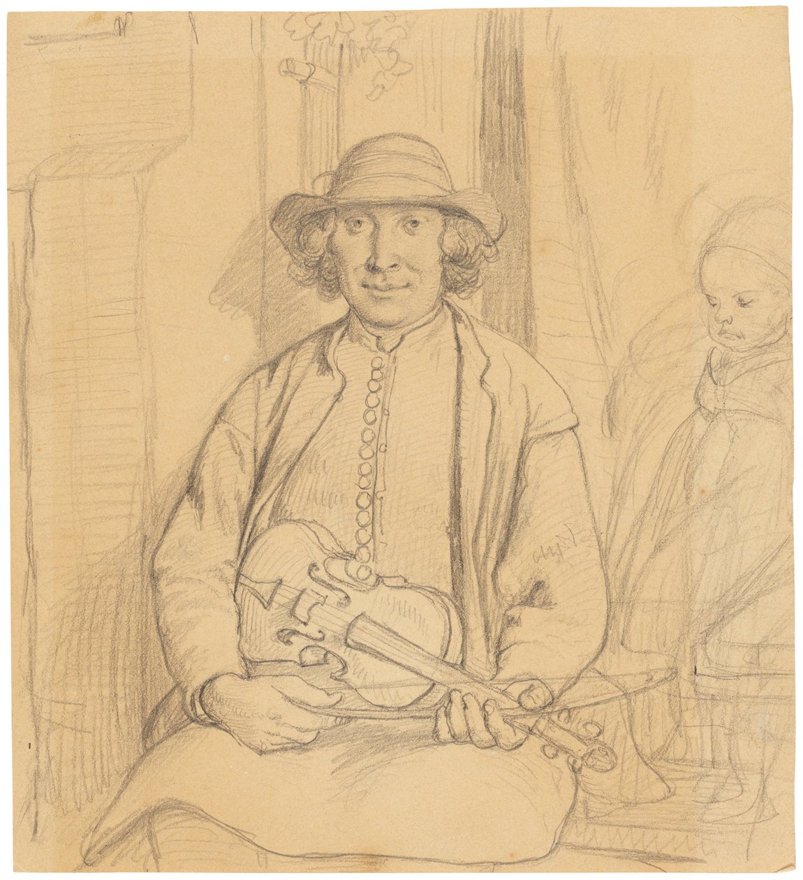 Een Zweedse volksmuzikant door Wilhelm Marstrand