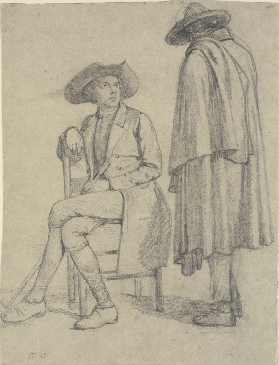 Abt in gesprek met een Romein door Wilhelm Marstrand