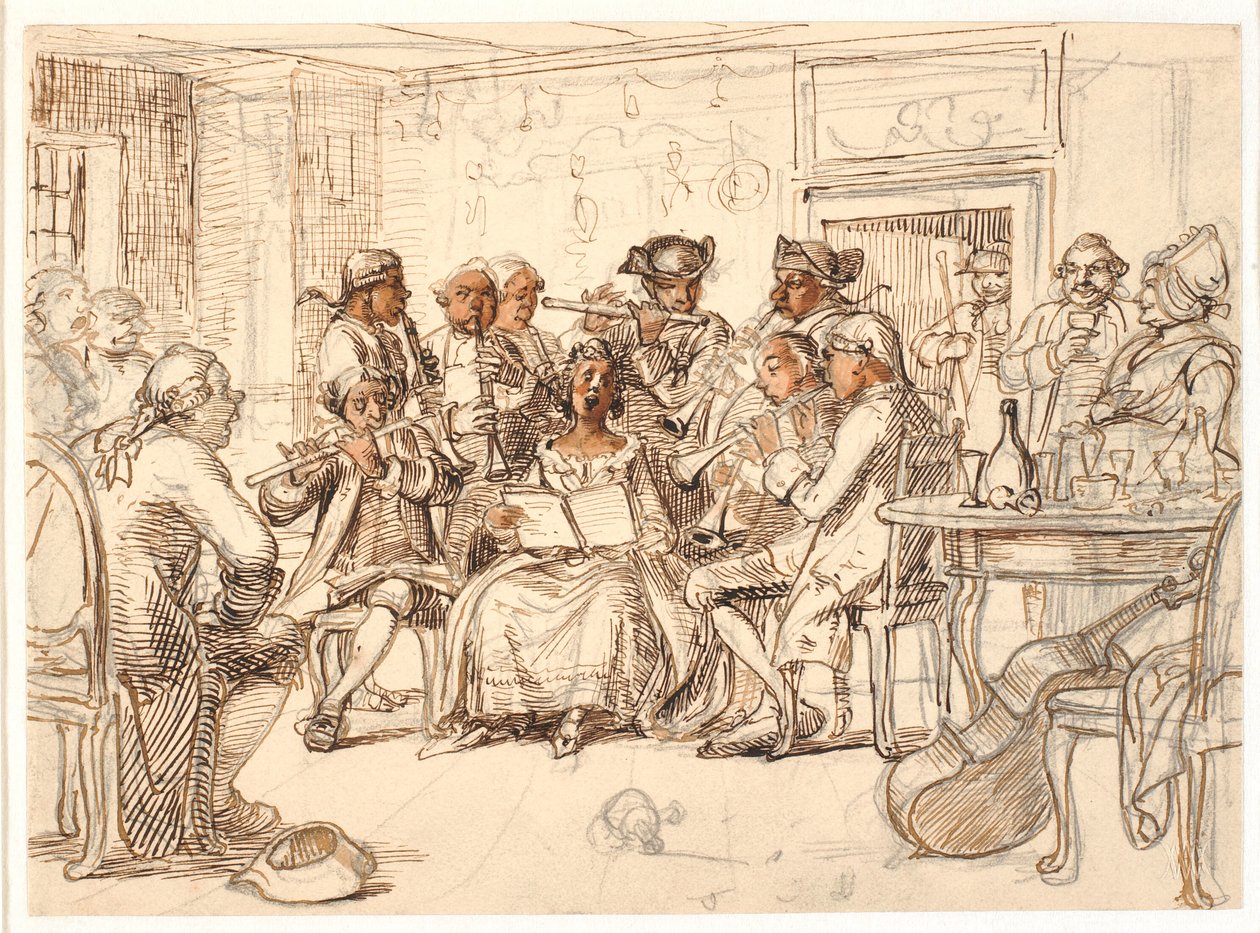 Bellman-motief: Het concert op "3 Byttor", Fredmans epistel nr. 51 door Wilhelm Marstrand