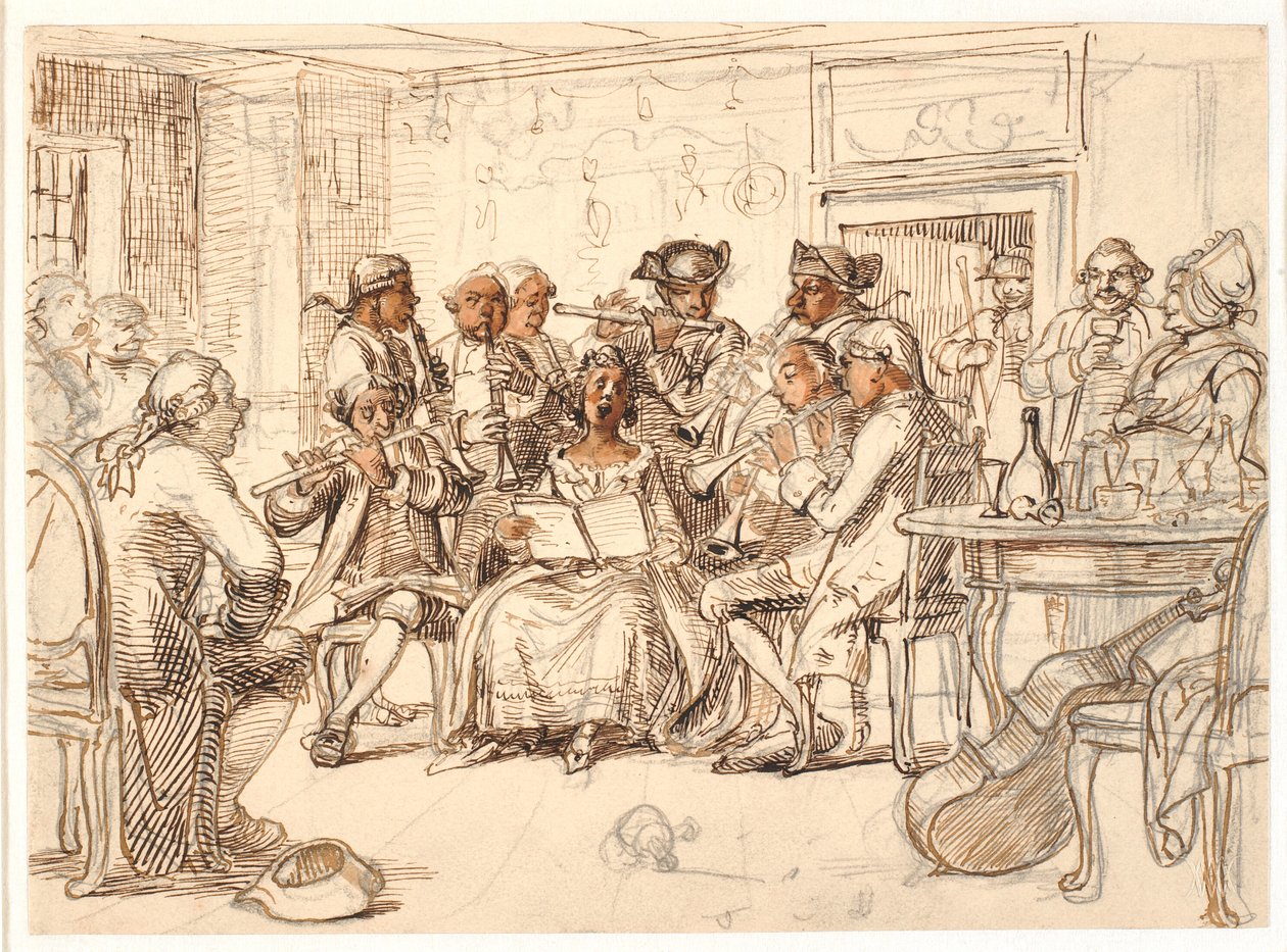 Bellman-motief: Het concert op "3 Byttor", Fredmans epistel nr. 51 door Wilhelm Marstrand