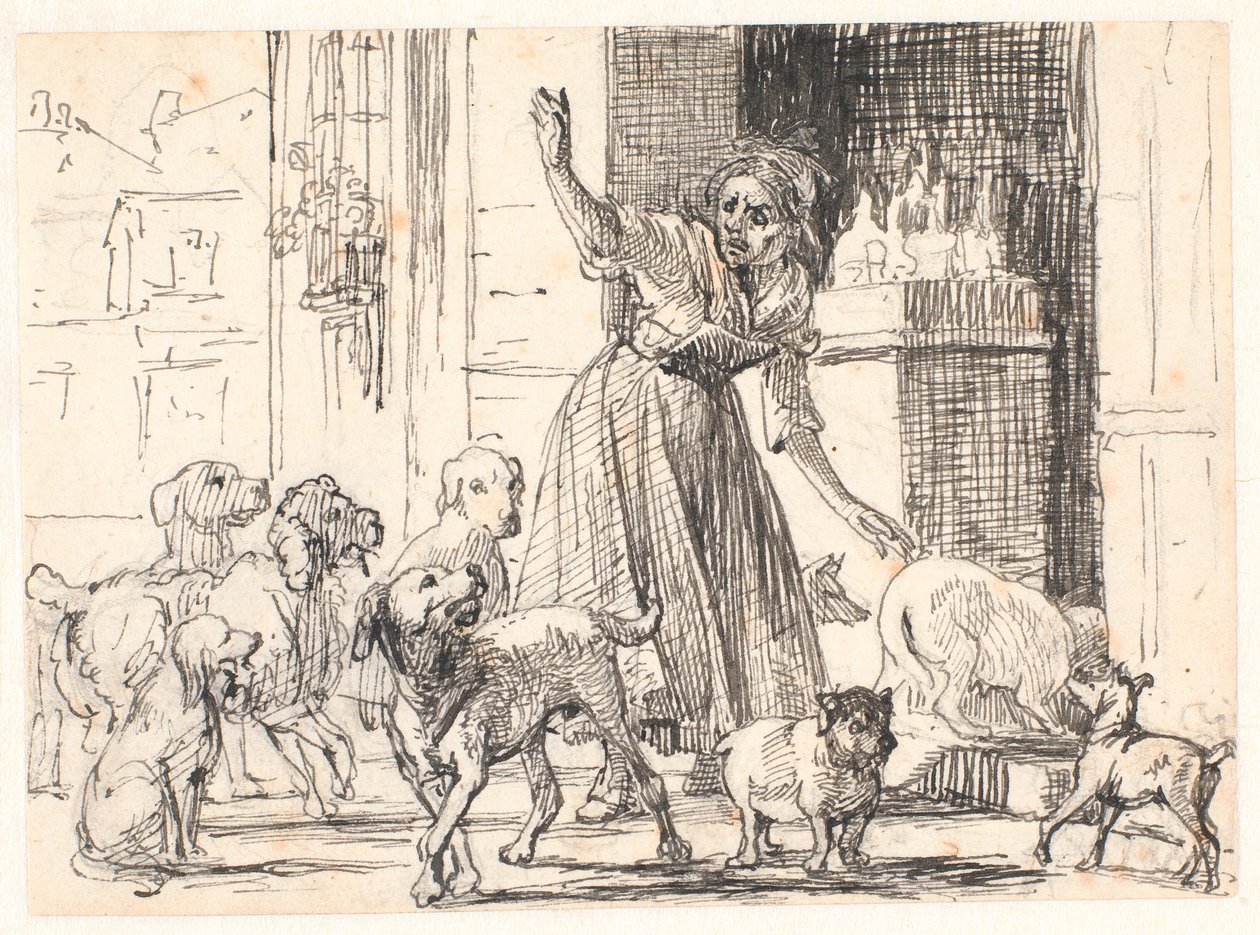 De opdringerige vrijers door Wilhelm Marstrand