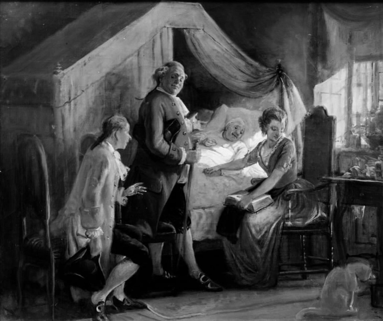 Een verloving aan het ziekbed door Wilhelm Marstrand
