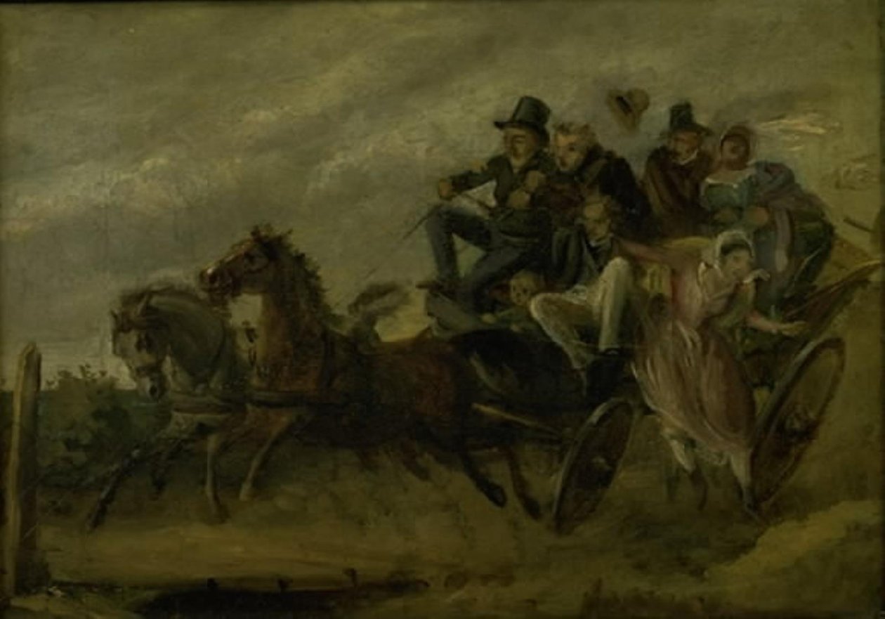 Episode uit Ludvig Holberg: De reis naar de wonderbaarlijke bron door Wilhelm Marstrand