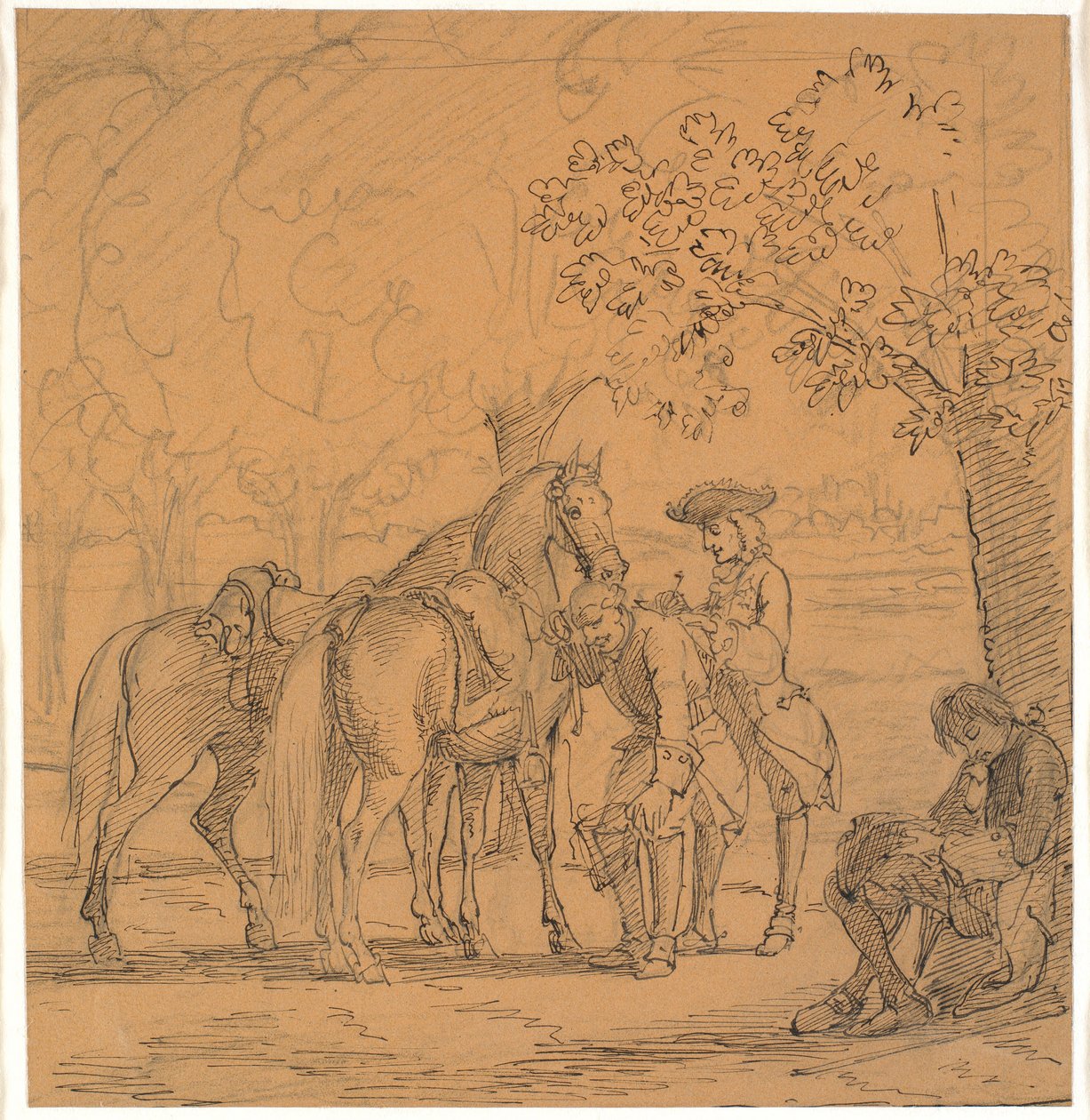 Frederik V. verleent de aanvraag van de theoloog, (C. D. Biehls Brieven, uitgegeven 1865) door Wilhelm Marstrand