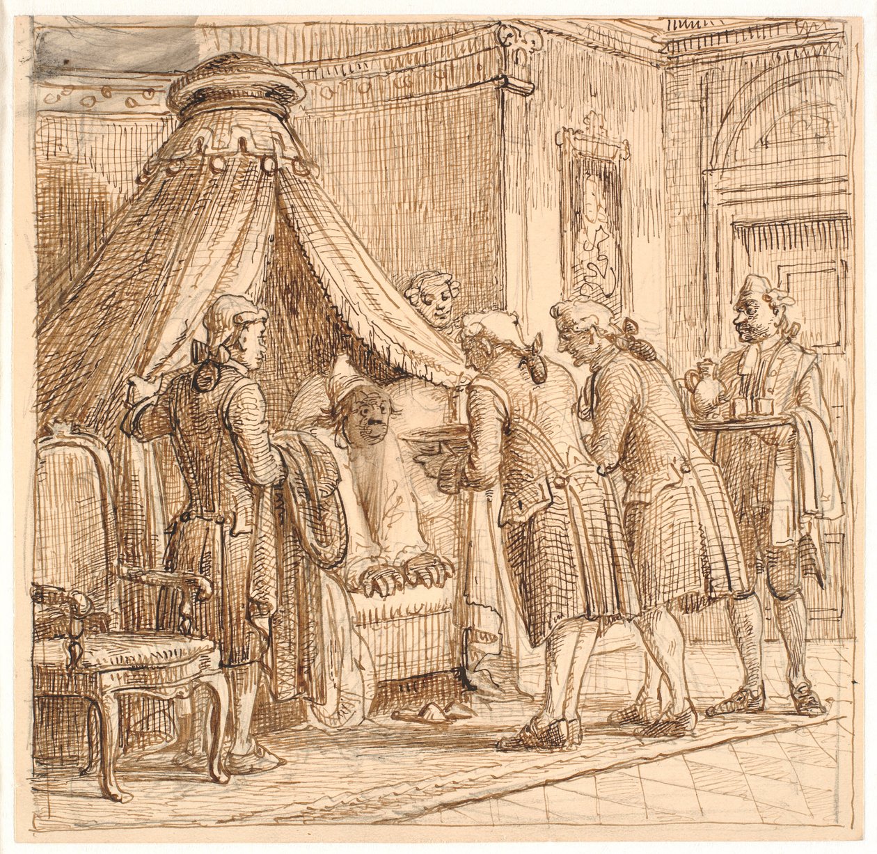 Jeppe in het bed van de baron door Wilhelm Marstrand
