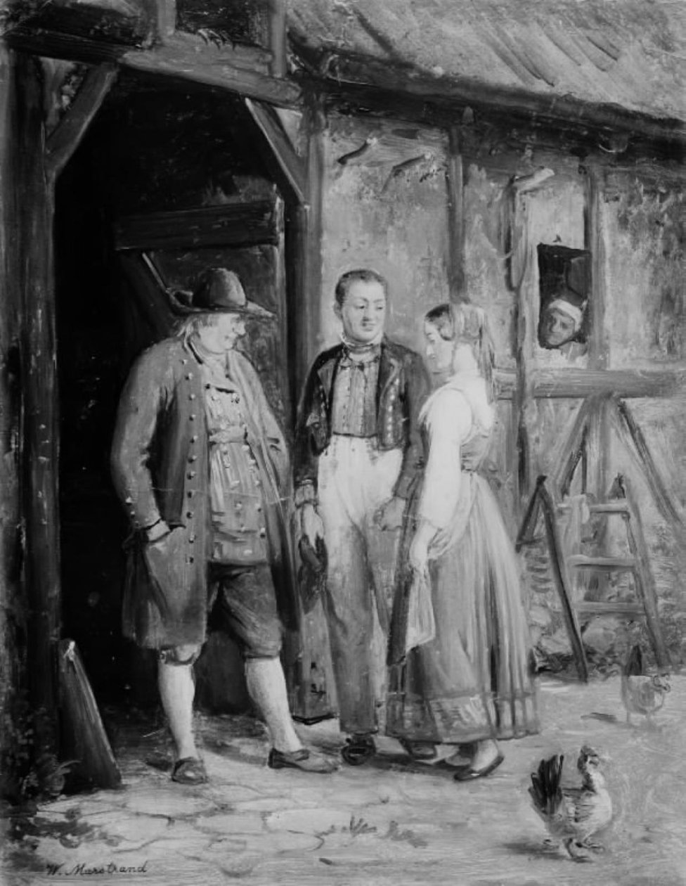 De vriendin wordt voorgesteld door Wilhelm Marstrand