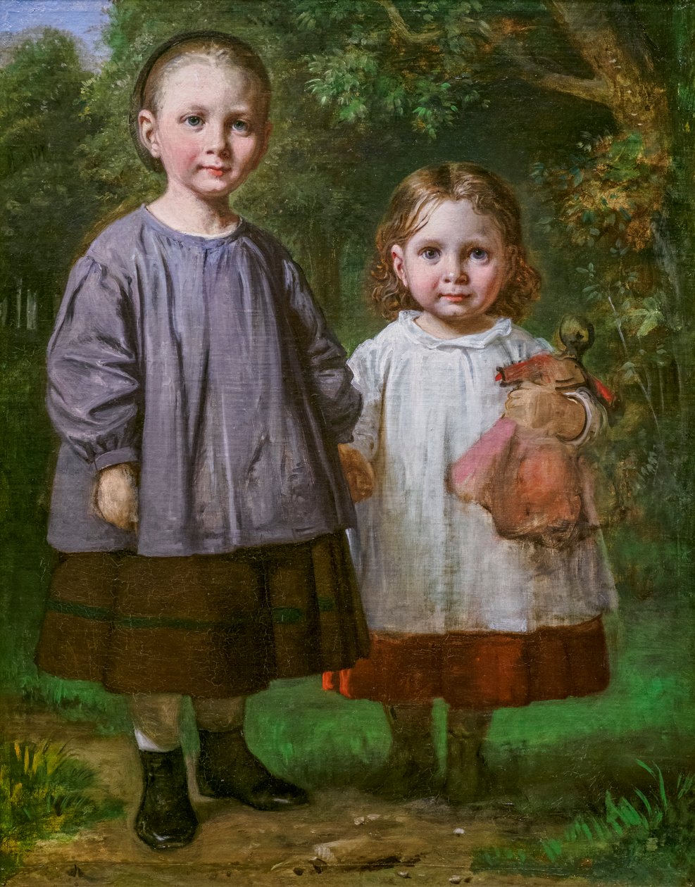 Ottilia en Christy Marstrand, de dochters van de kunstenaar door Wilhelm Marstrand