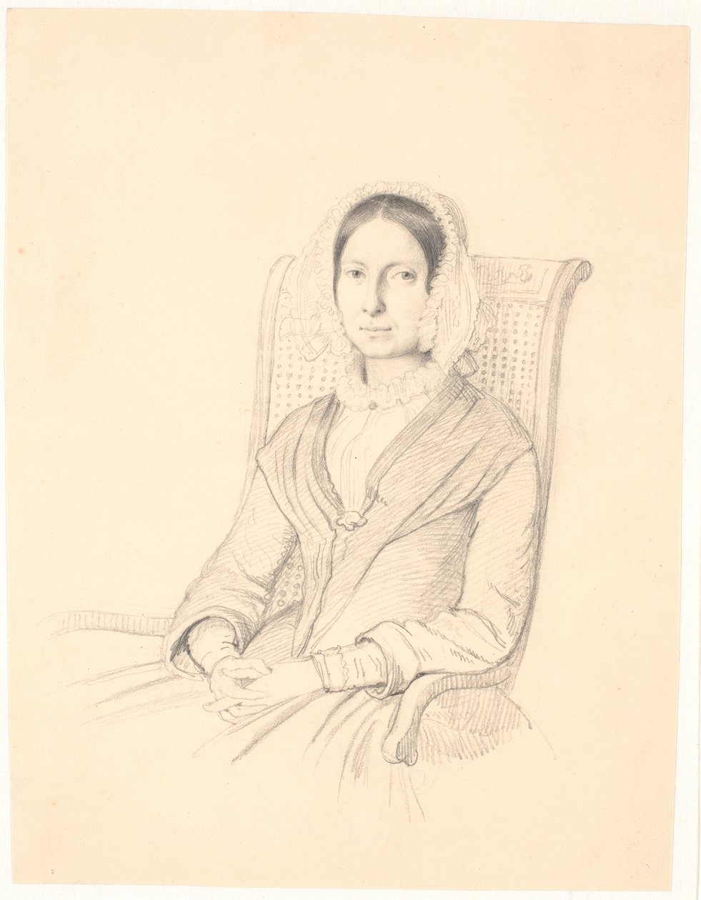 Portret van Sophie Frederikke Raffenberg, zittend in een leunstoel door Wilhelm Marstrand