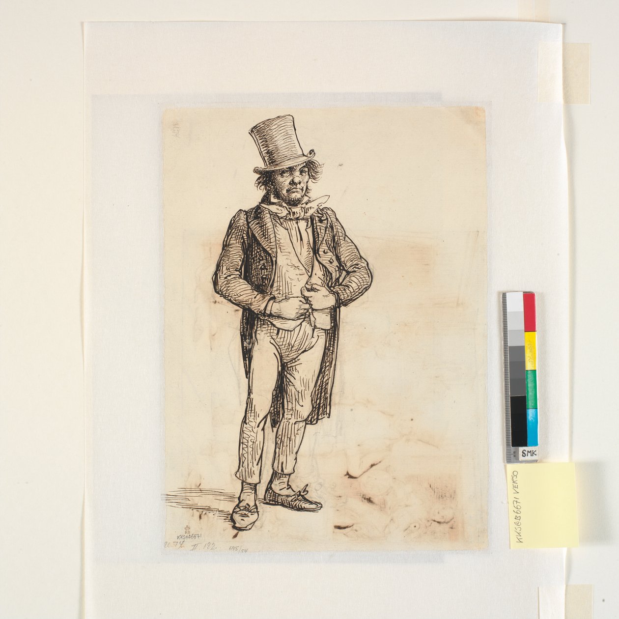 Studie van de op zondag opgedirkte schoenmaker in een andere gedaante door Wilhelm Marstrand