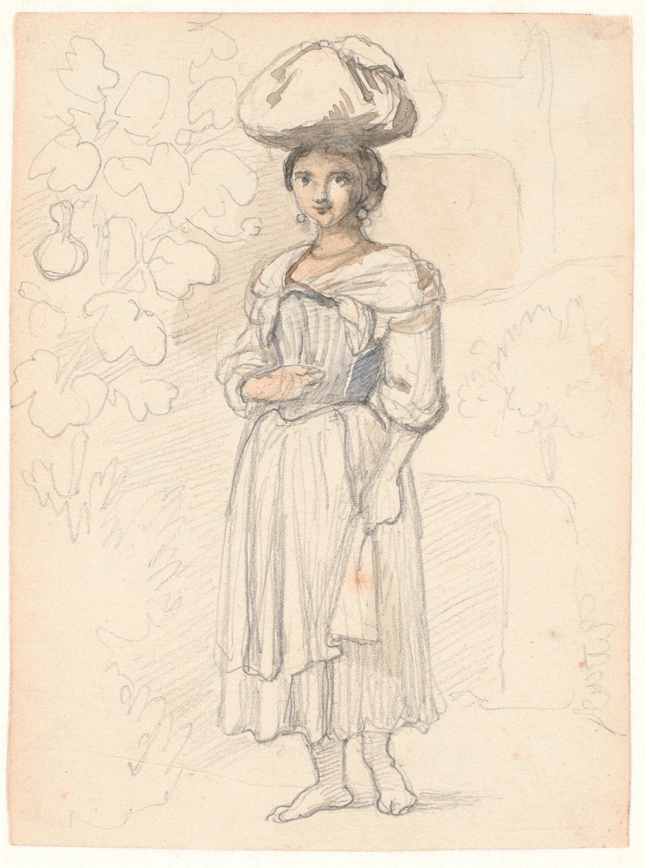 Jonge Italiaanse vrouw, staand door Wilhelm Marstrand