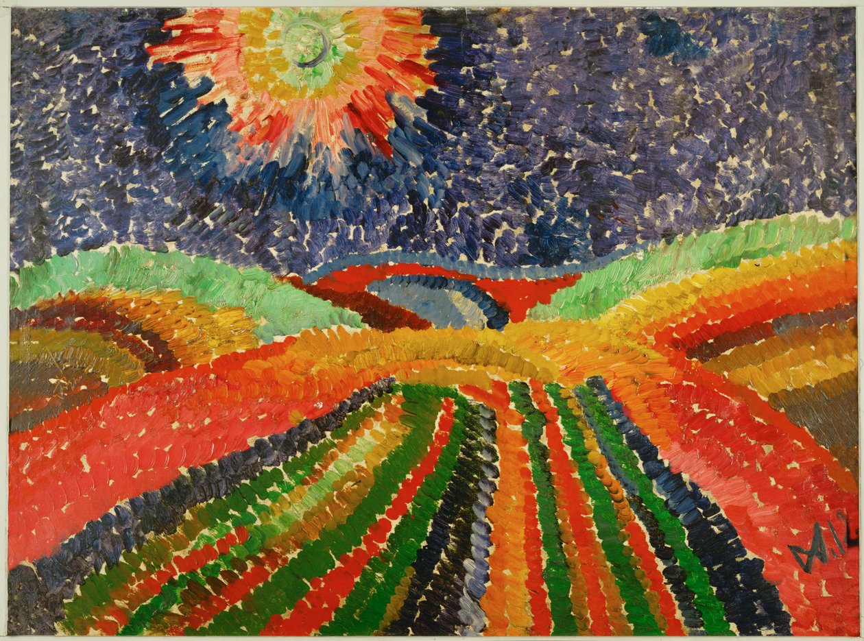 Pad over velden door Wilhelm Morgner