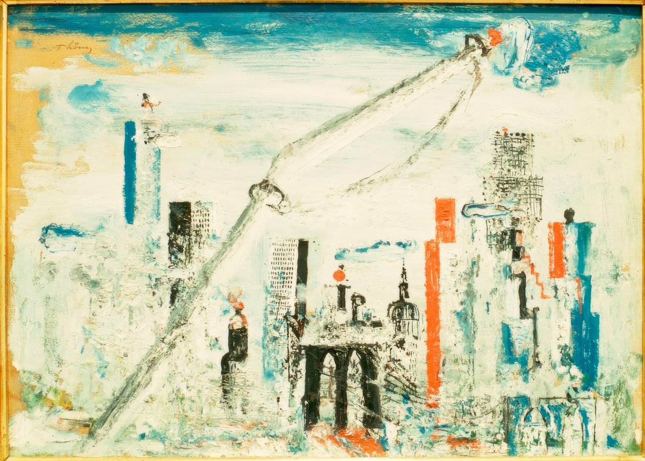 New York, Manhattan met Kraan door Wilhelm Thöny