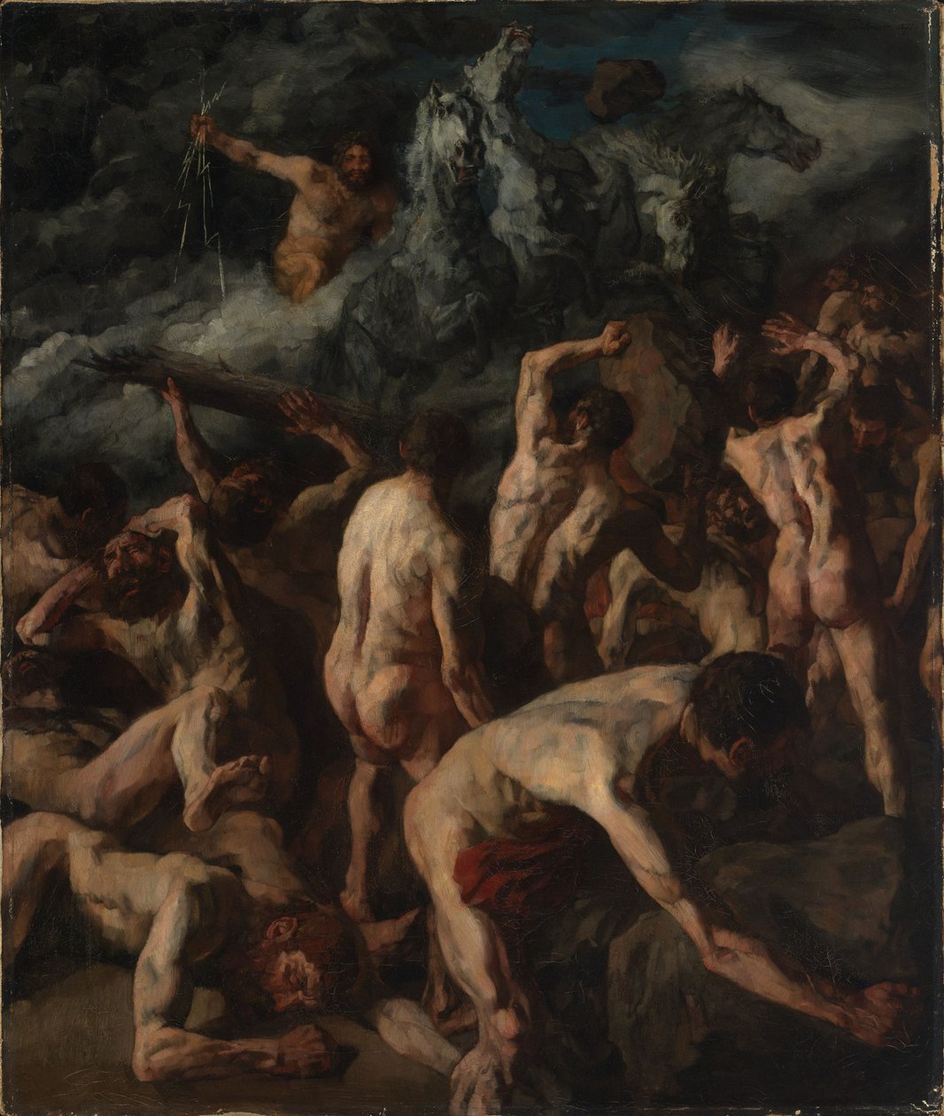 Titanengevecht door Wilhelm Trübner