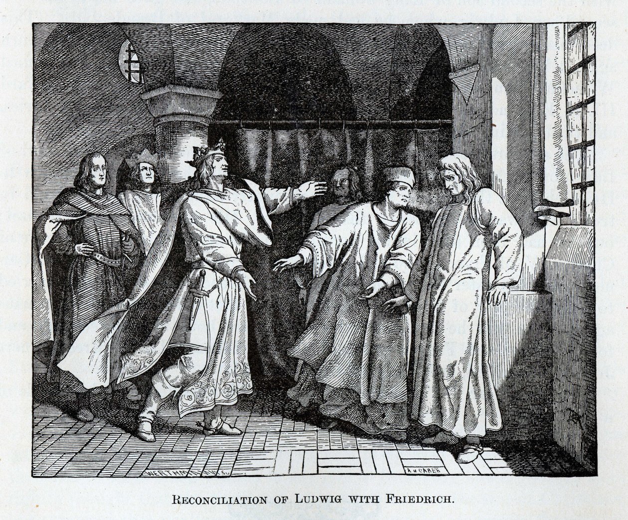 Verzoening van Ludwig met Friedrich door Wilhelm Werthmann