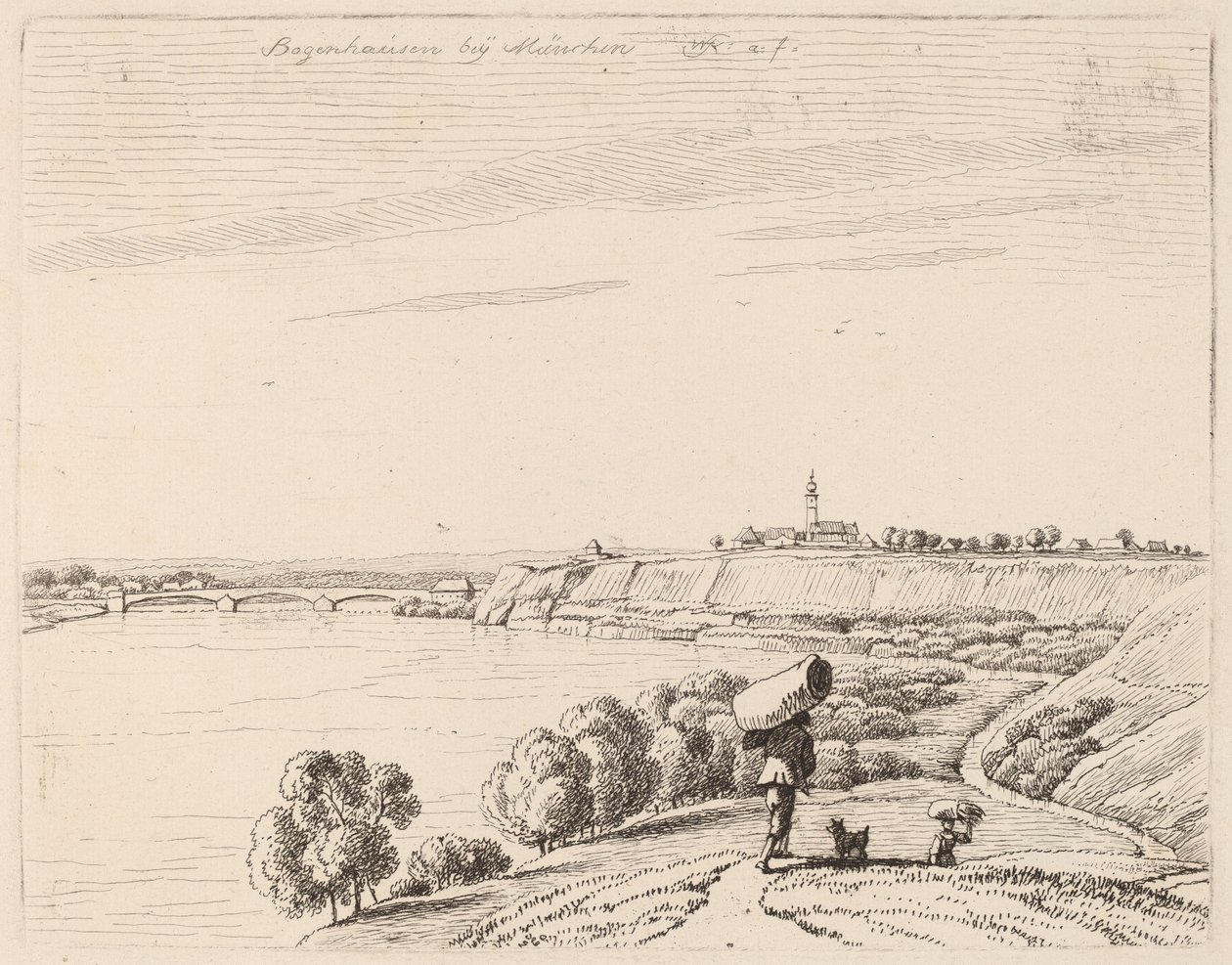 Bogenhausen door Wilhelm von Kobell
