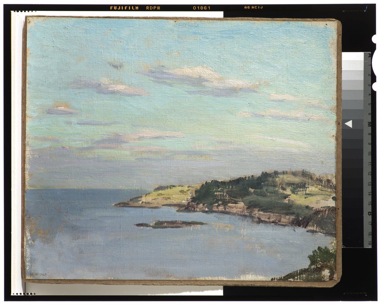 Marine Schets, 1908 door Willard Leroy Metcalf