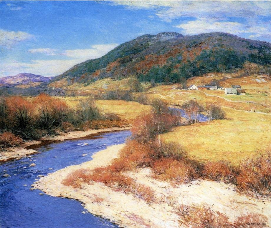 Indian Summer, Vermont door Willard Leroy Metcalf