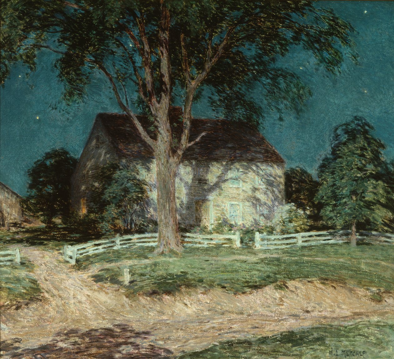 Old Homestead Connecticut, ca. 1914 (olieverf op doek) door Willard Leroy Metcalf