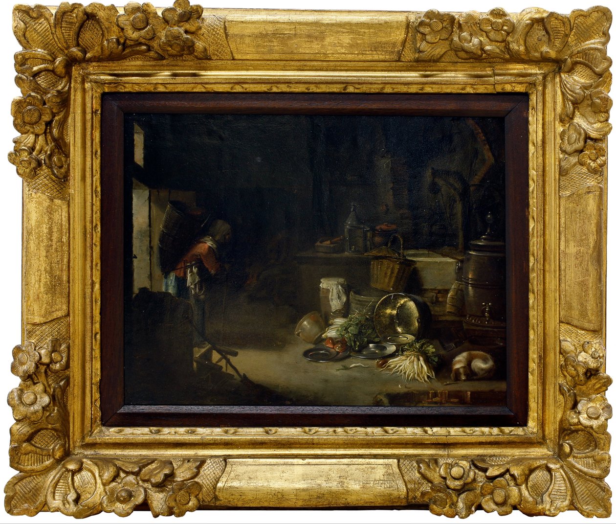 Keukeninterieur door Willem Kalf