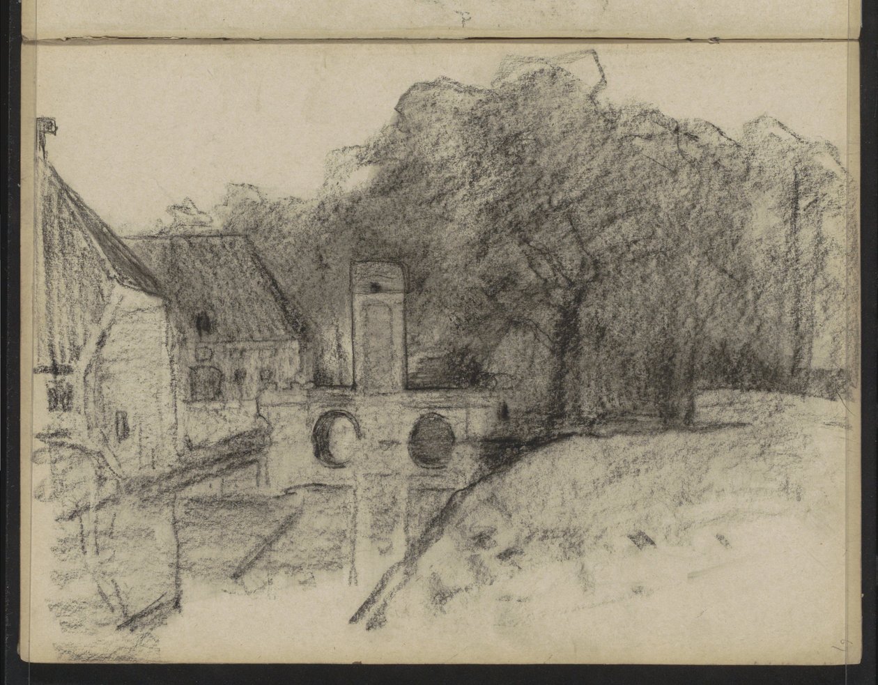 Gezicht op de toegangspoort van Huis Diepenheim door Willem Arnoldus Witsen