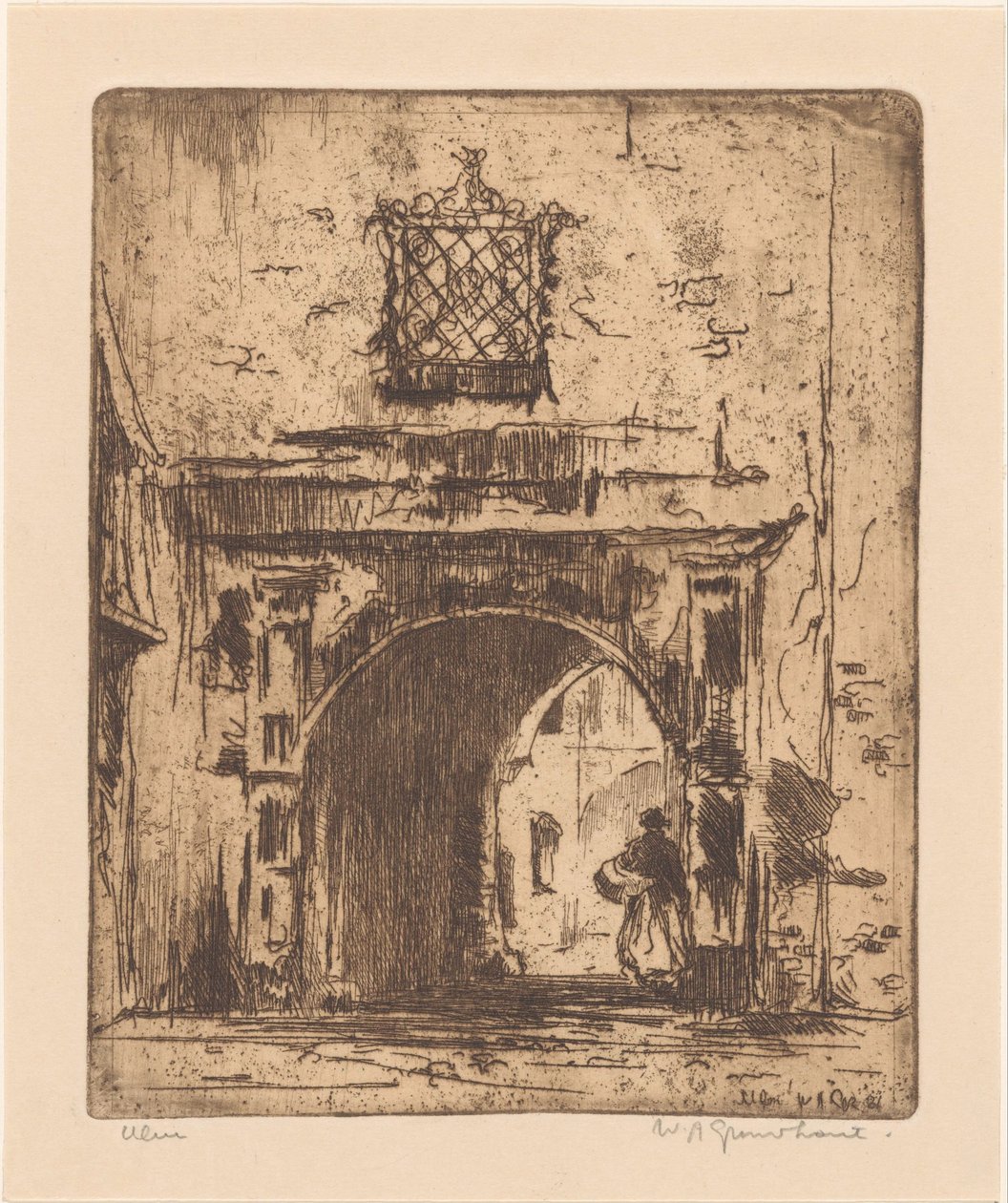 Ulm door Willem Adrianus Grondhout (signed by artist)