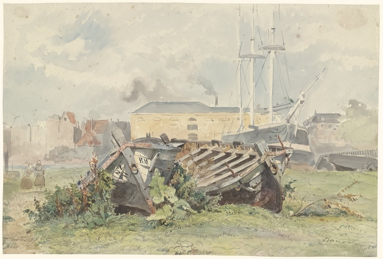 Scheepswerf door Willem Anthonie van Deventer