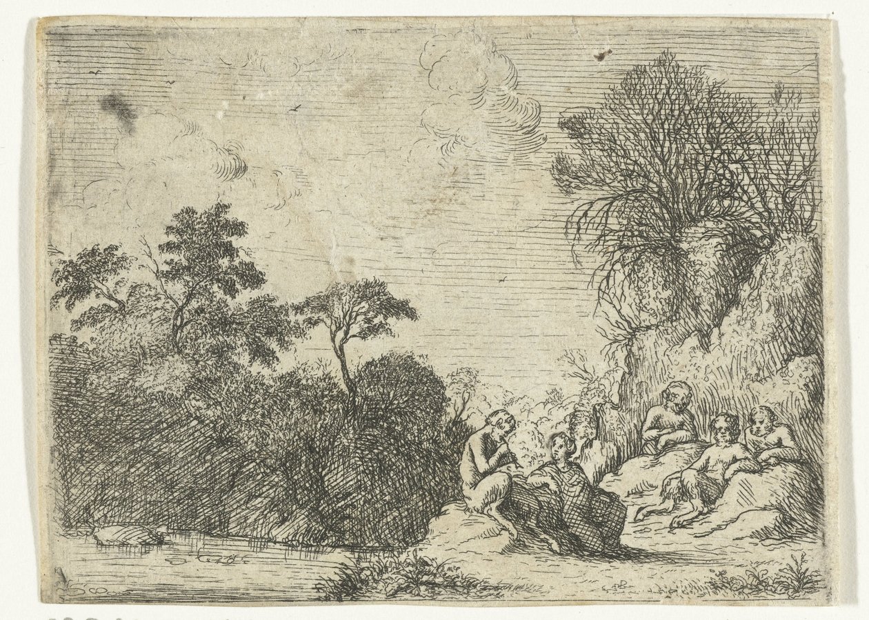 Fluitspelende sater door Willem Basse