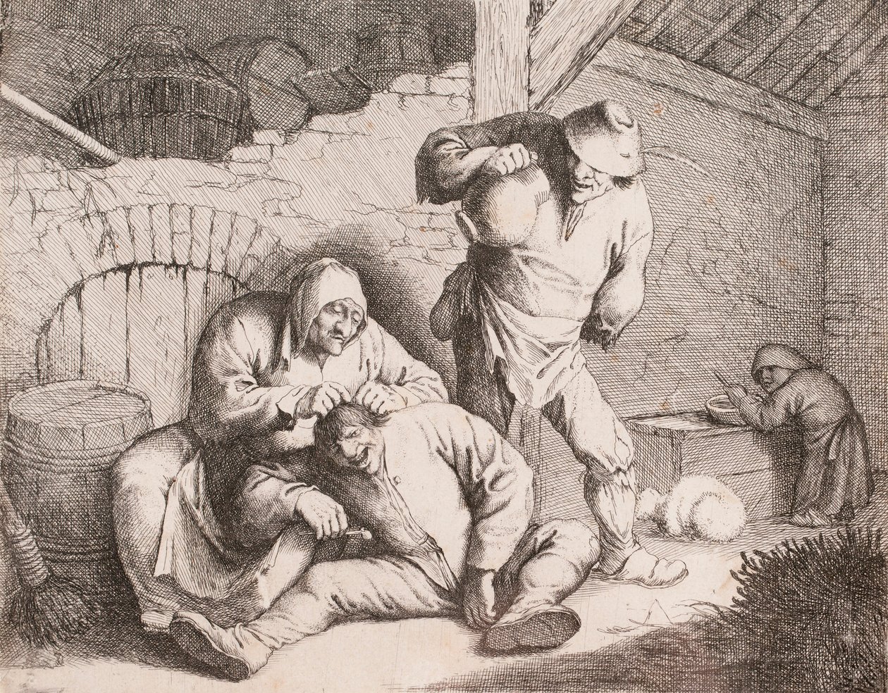 Luizenverwijderaar, naar Anthonie Victoryns door Willem Basse
