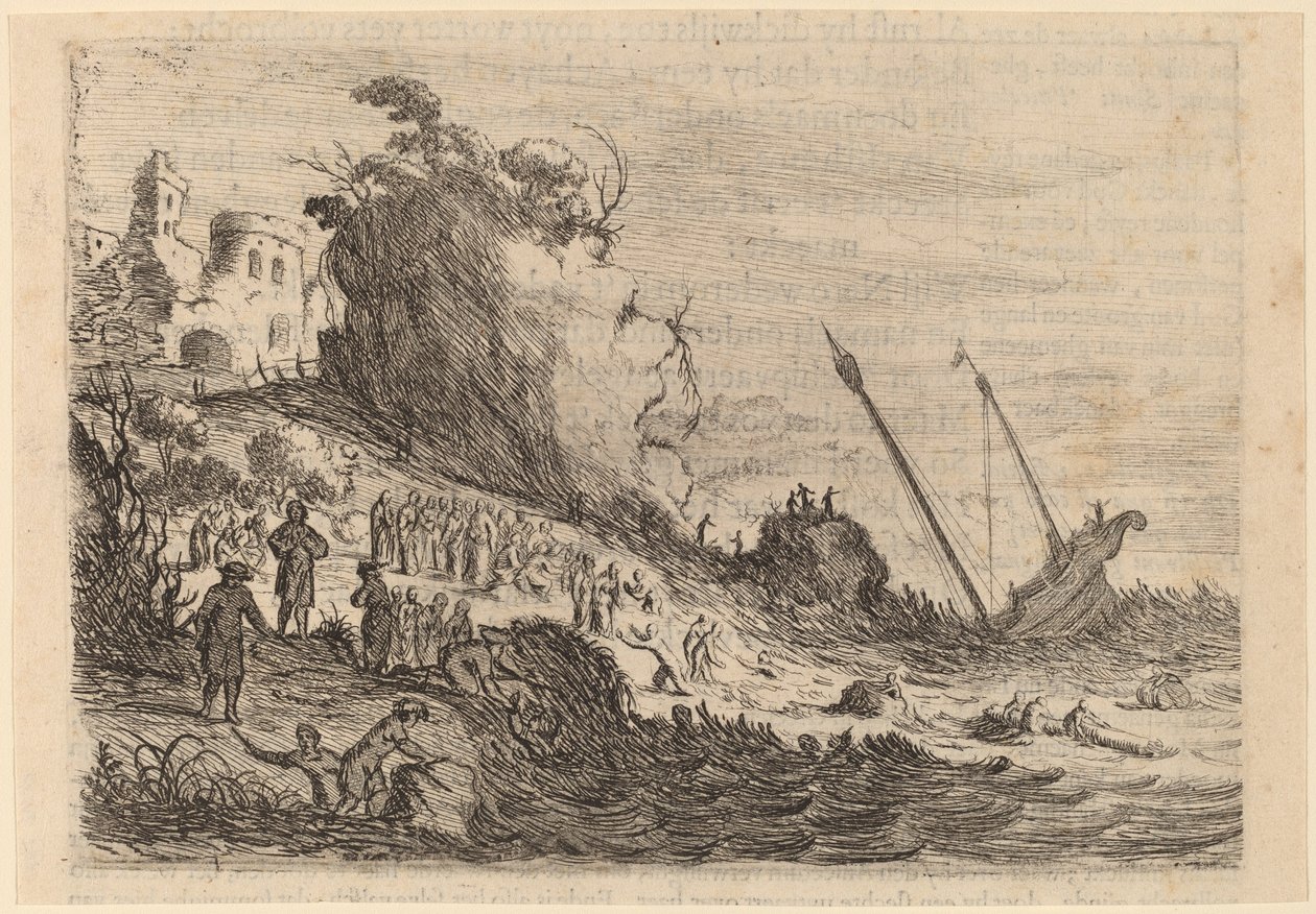 Sint Paulus Schipbreuk op het Eiland Malta door Willem Basse