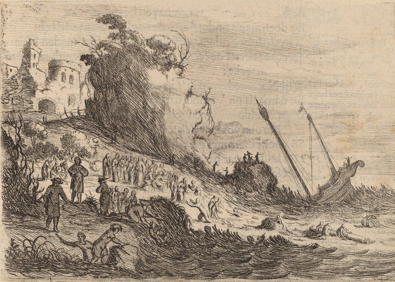 Sint Paulus Schipbreuk op het Eiland Malta door Willem Basse