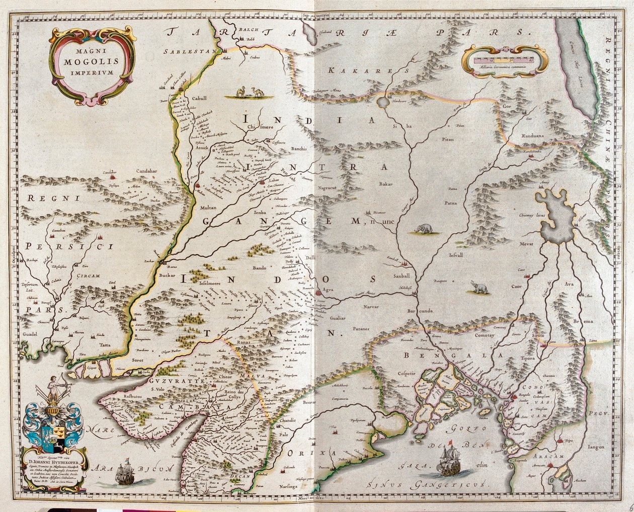Iran tot Tibet, en noordelijk India tot Birma, in 