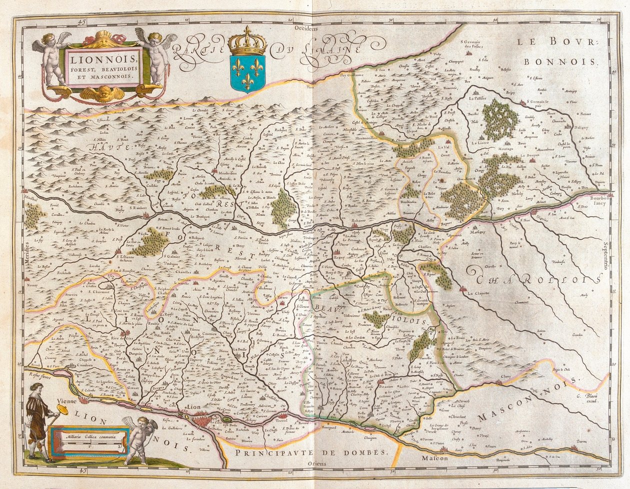 Noordelijk gebied van Lyon, in 