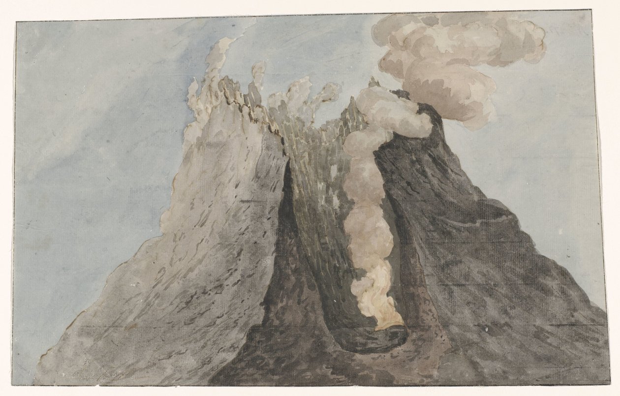 Binnenzijde van krater Etna door Willem Carel Dierkens