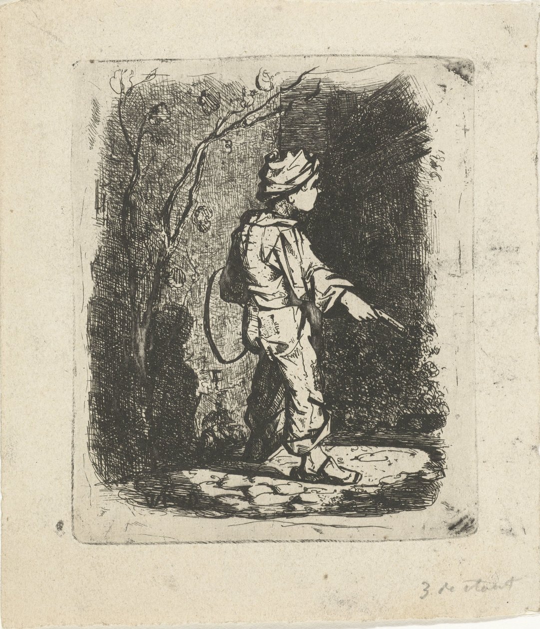 Jongetje met hoepel door Willem Cornelis van Dijk