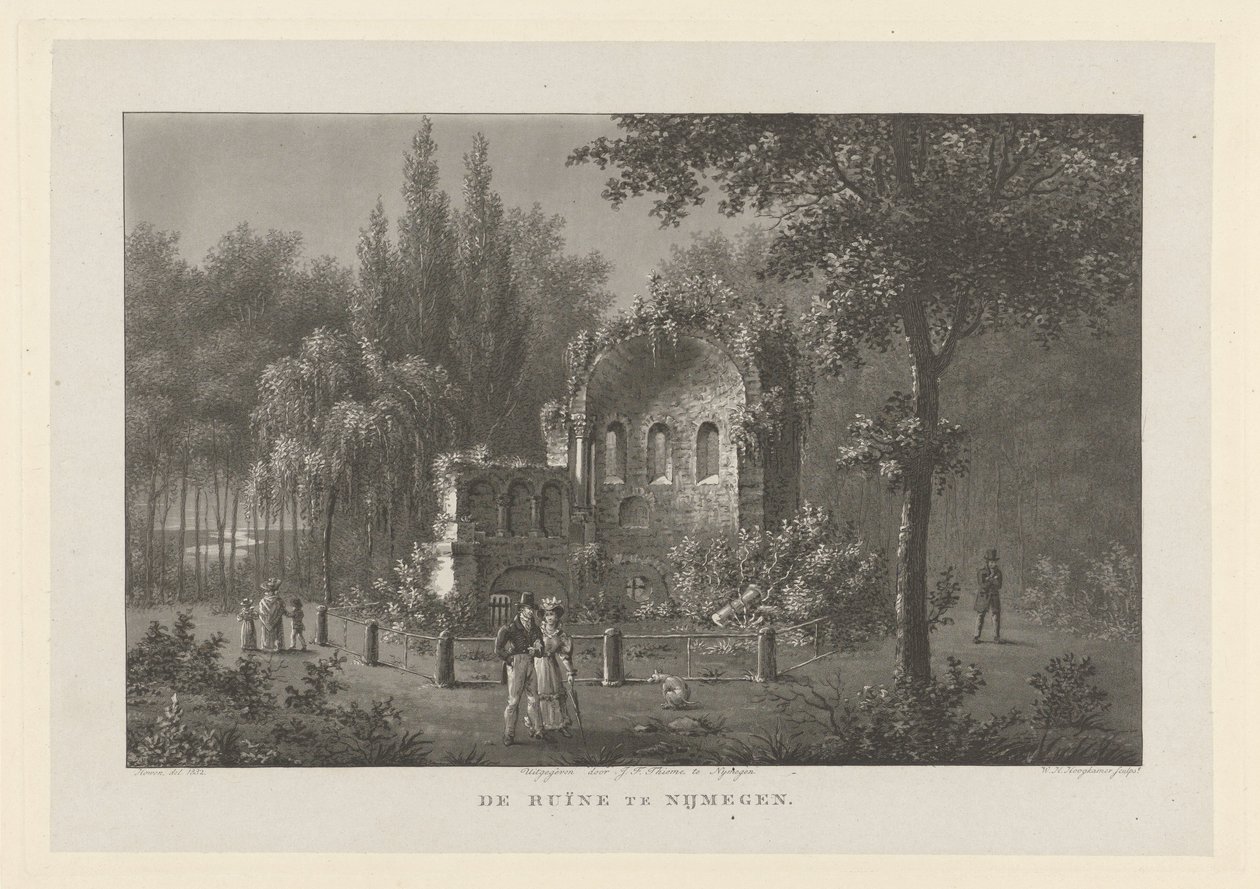 Sint-Maartenskapel (Valkhof) te Nijmegen door Willem Hendrik Hoogkamer
