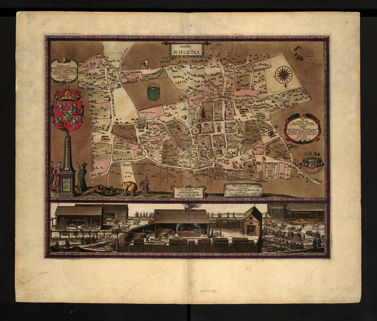 Afbeelding van de zoutmijn van Wieliczka door Wilhelm Hondius, Polen door Willem Hondius