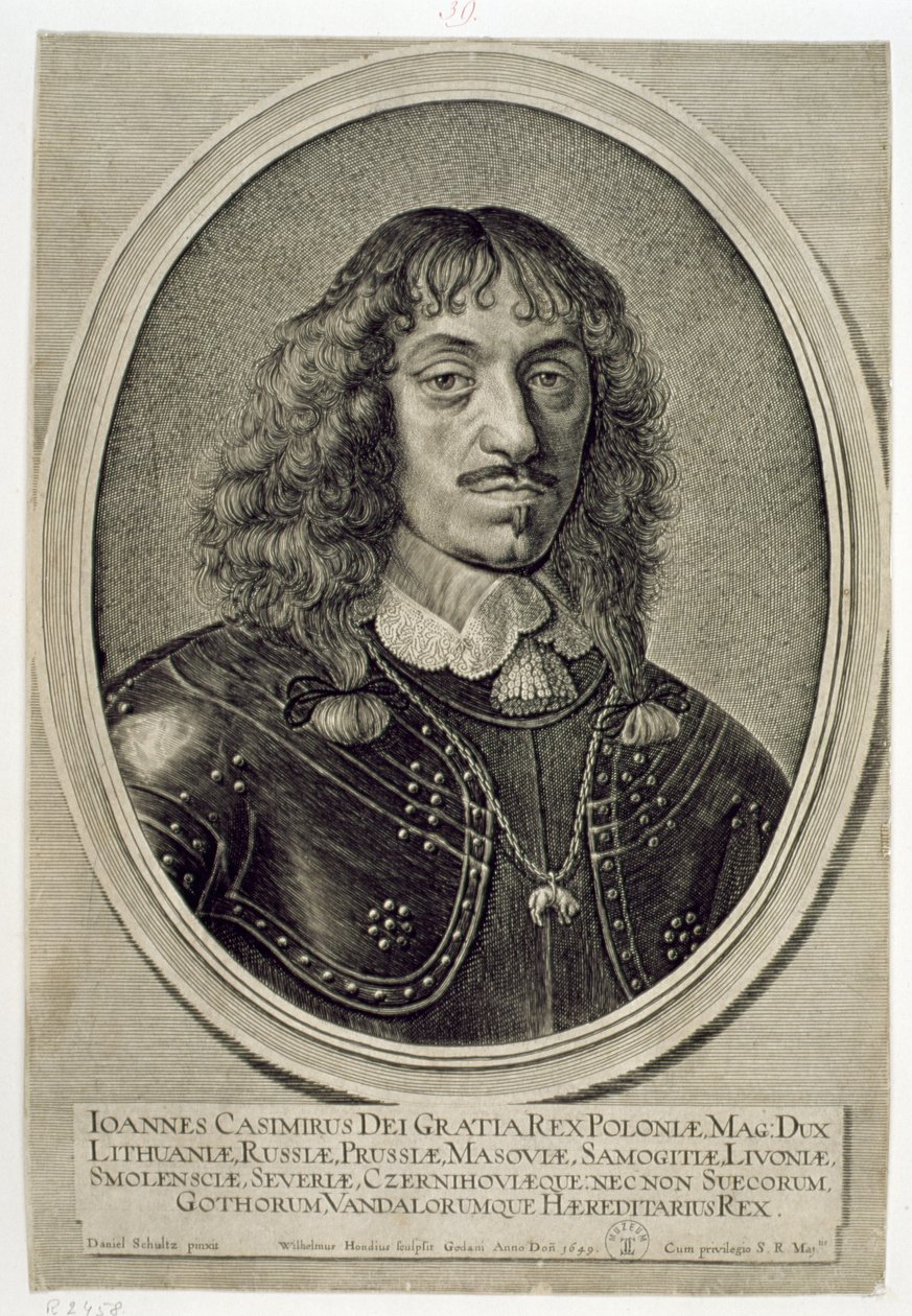 John Kazimir Vasa (1609-72) Koning van Polen, 1649 door Willem Hondius