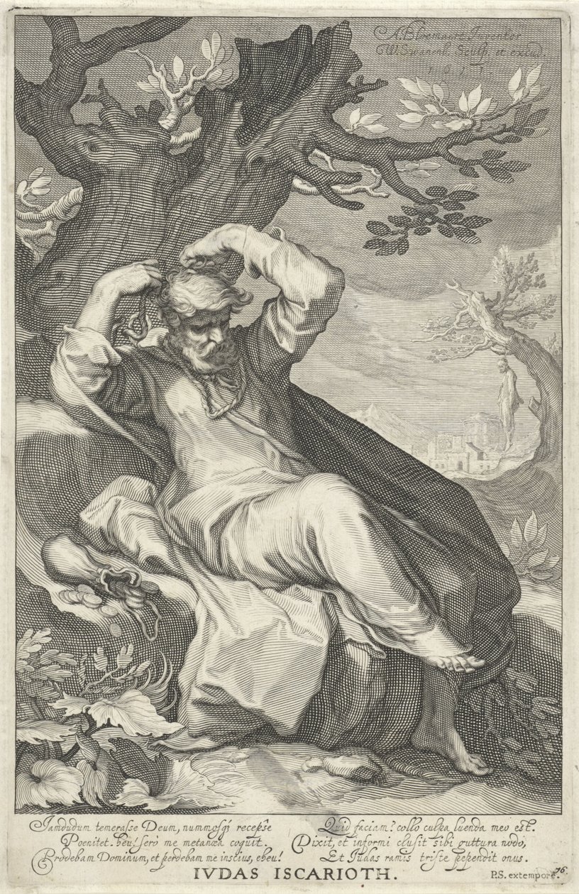 Judas Iskariot hangt zich op door Willem Isaacsz. van Swanenburg