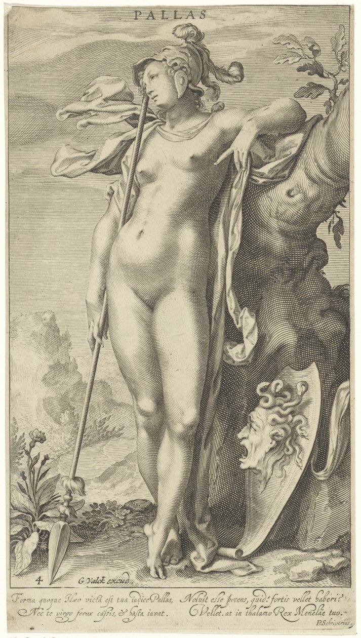 Minerva bij een boom door Willem Isaacsz. van Swanenburg