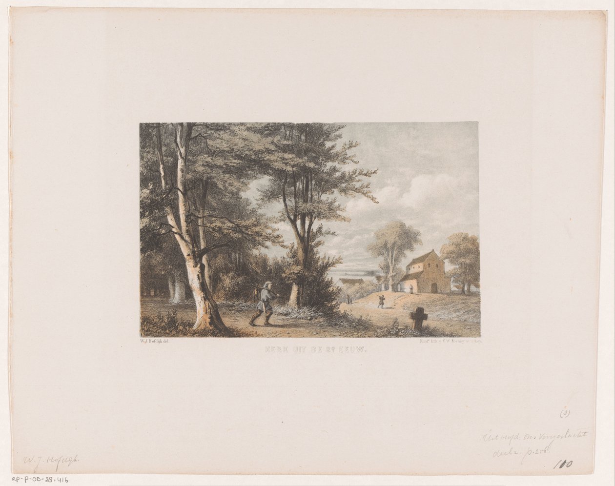 Kerk, 8e eeuw door Willem Jacob Hofdijk