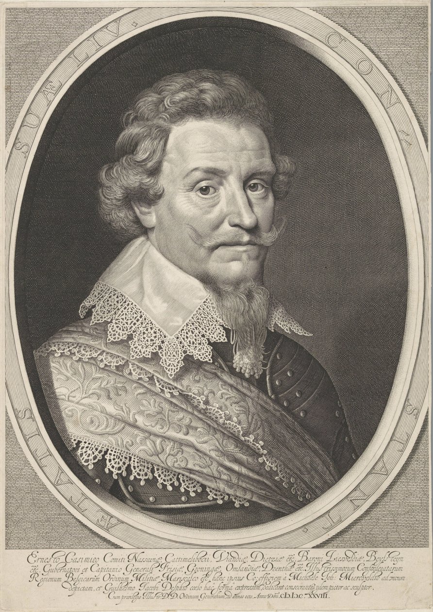 Portret van Ernst Casimir, graaf van Nassau-Dietz door Willem Jacobsz Delff