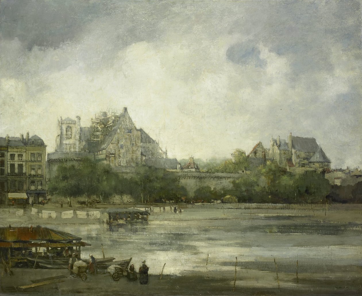 Gezicht op Nantes door Willem Leendert Bruckman