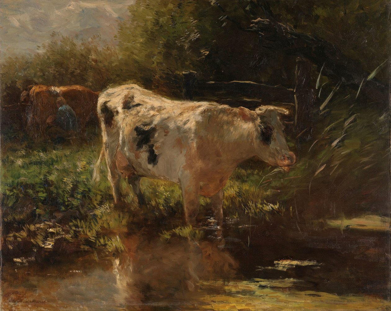 Koe aan de slootkant door Willem Maris