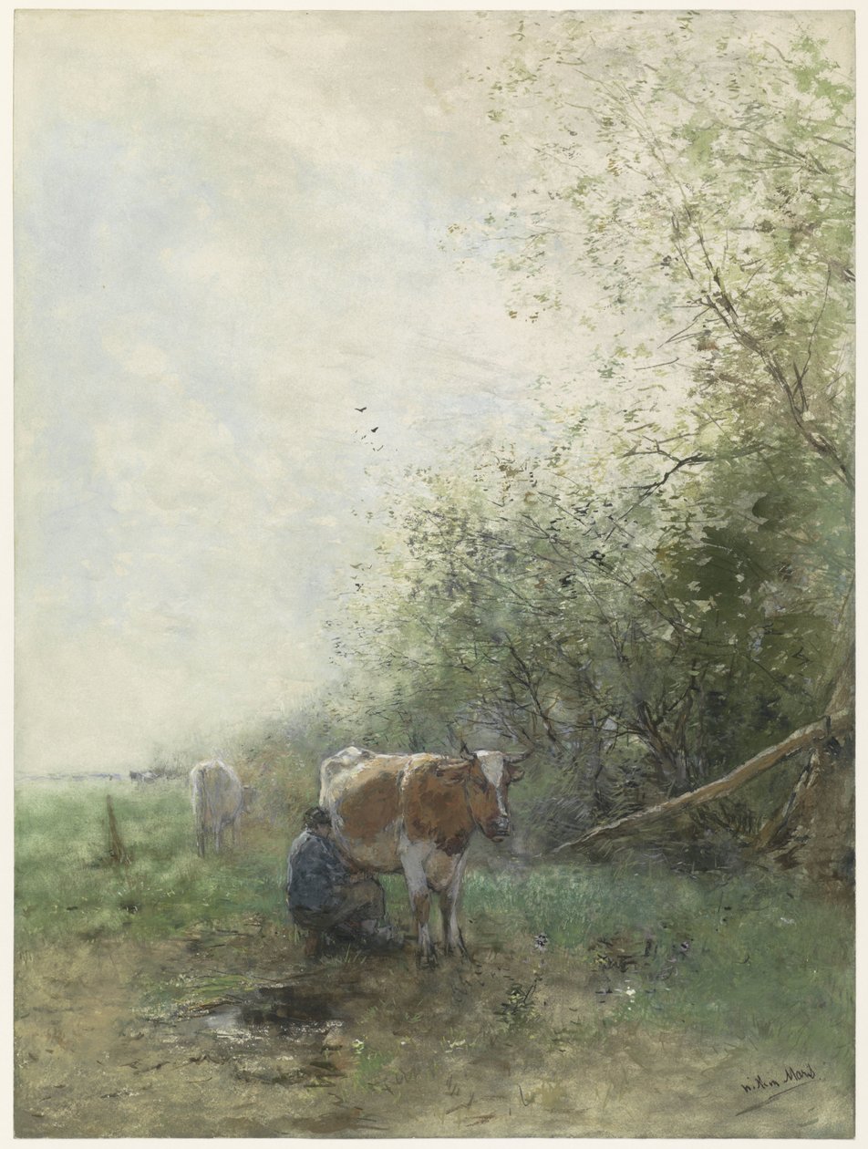Melktijd door Willem Maris