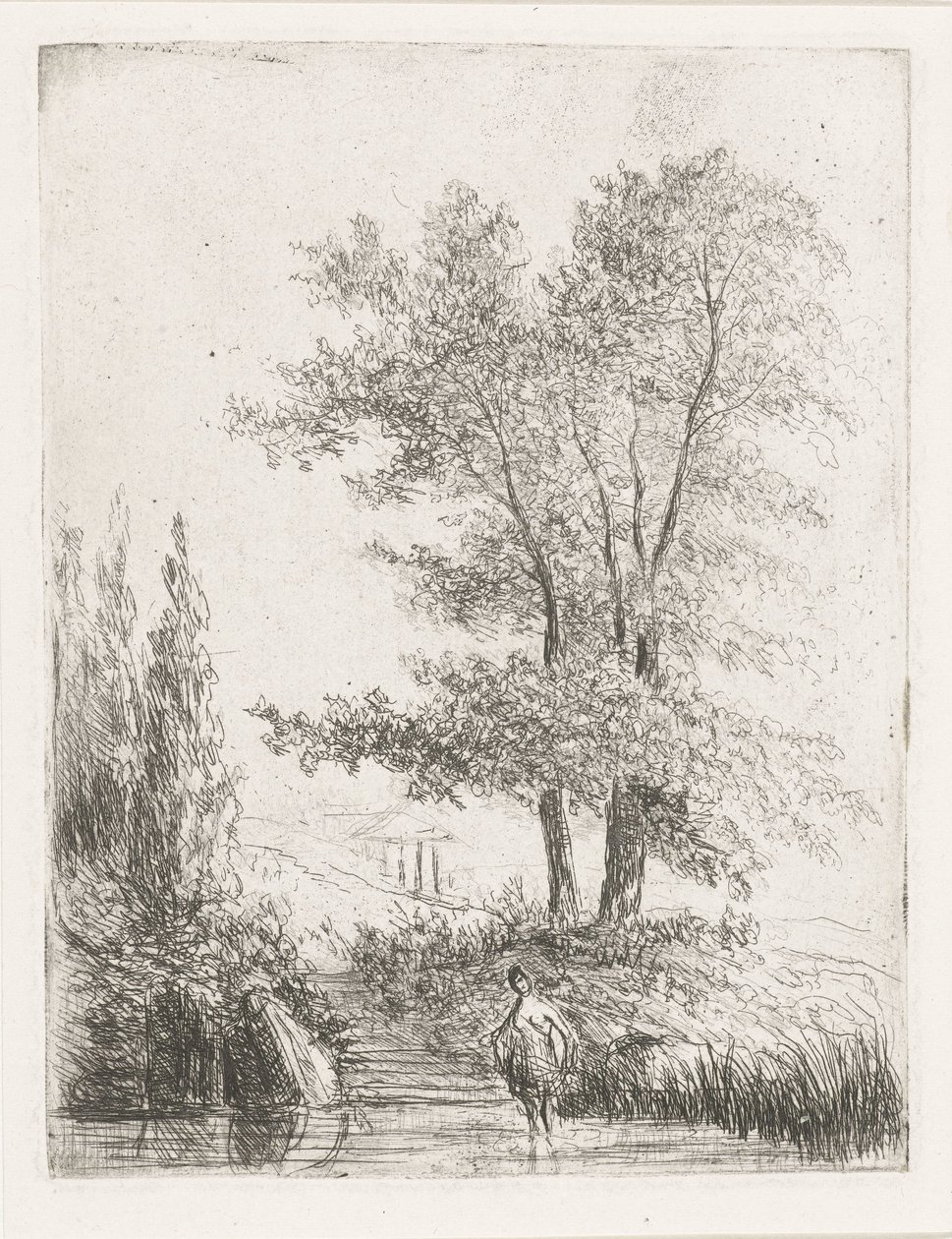 Heuvellandschap met baadster door Willem Matthias Jan van Dielen