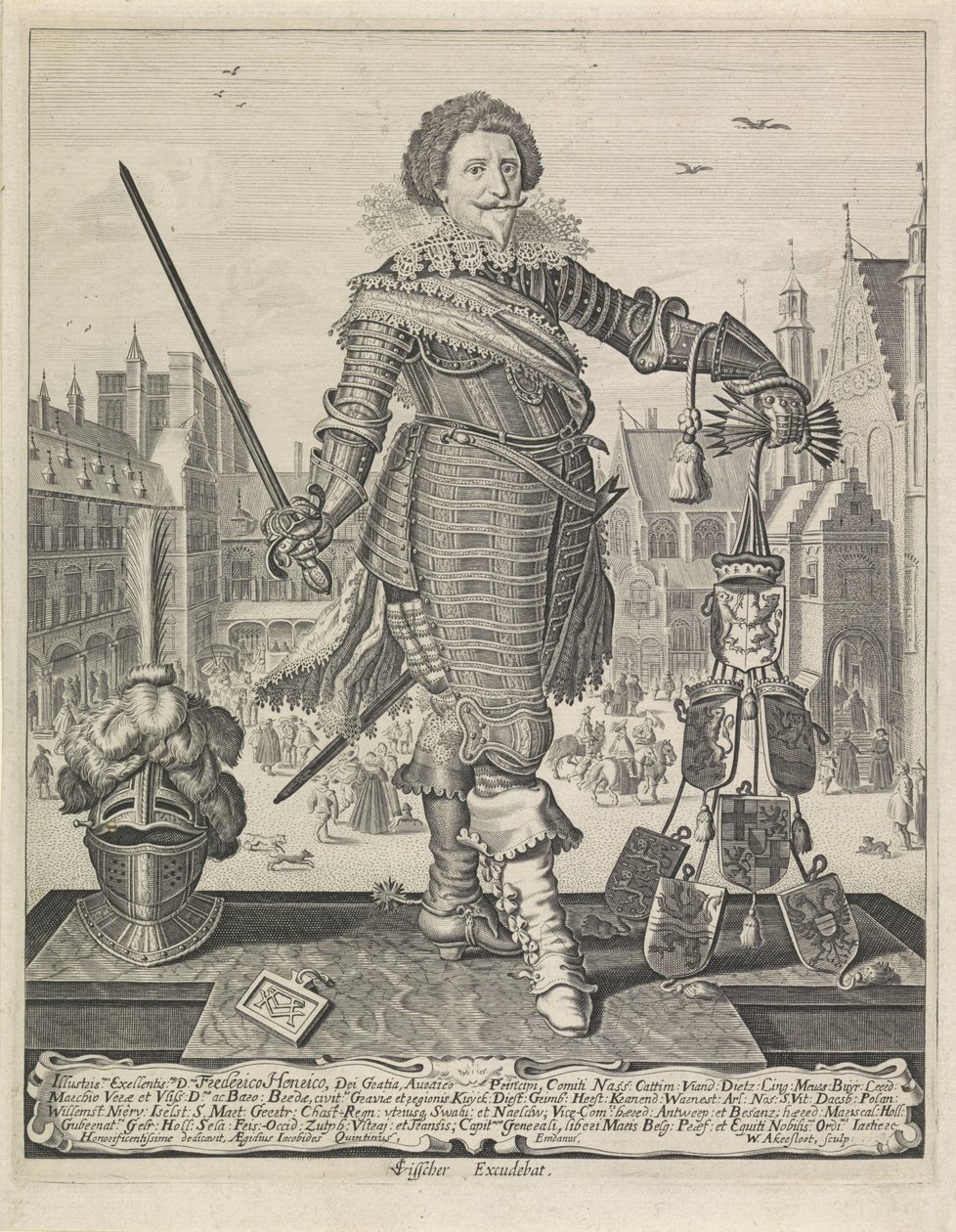Portret van Frederik Hendrik, prins van Oranje door Willem Outgertsz. Akersloot