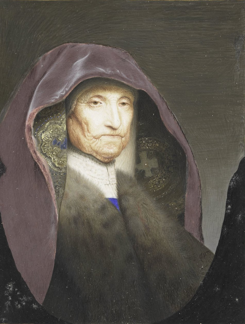 Portret van een Oude Vrouw, zogenaamd Rembrandts Moeder door Willem Paulet (rejected attribution)