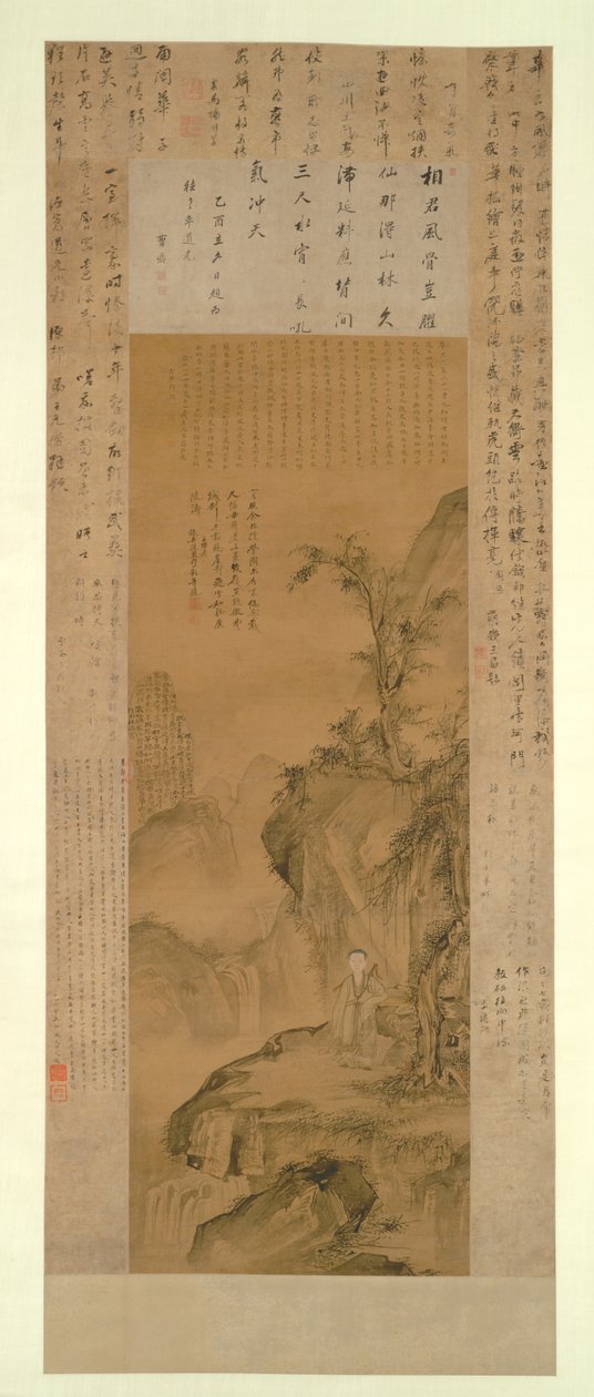 Gelaagde Pieken en Spetterende Waterval: Portret van Hua Yan als Jonge Man door Willem Pietersz Buytewech