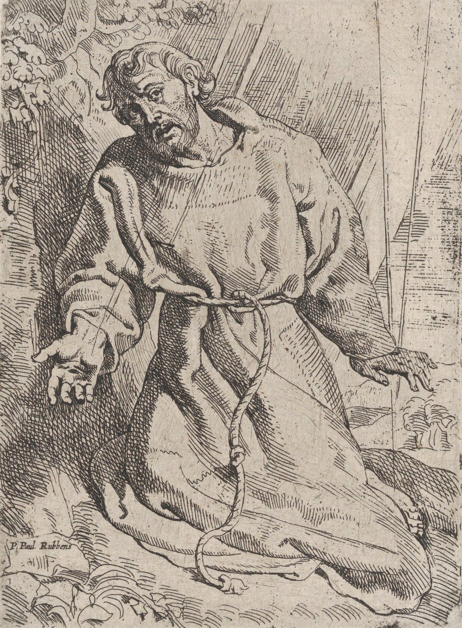 Sint Franciscus ontvangt de stigmata, ca. 1613-14 door Willem Pietersz. Buytewech